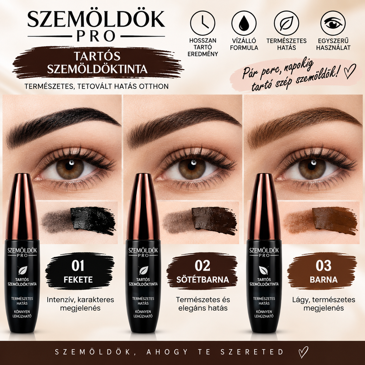 Szemöldök Pro – Tartós Szemöldöktinta