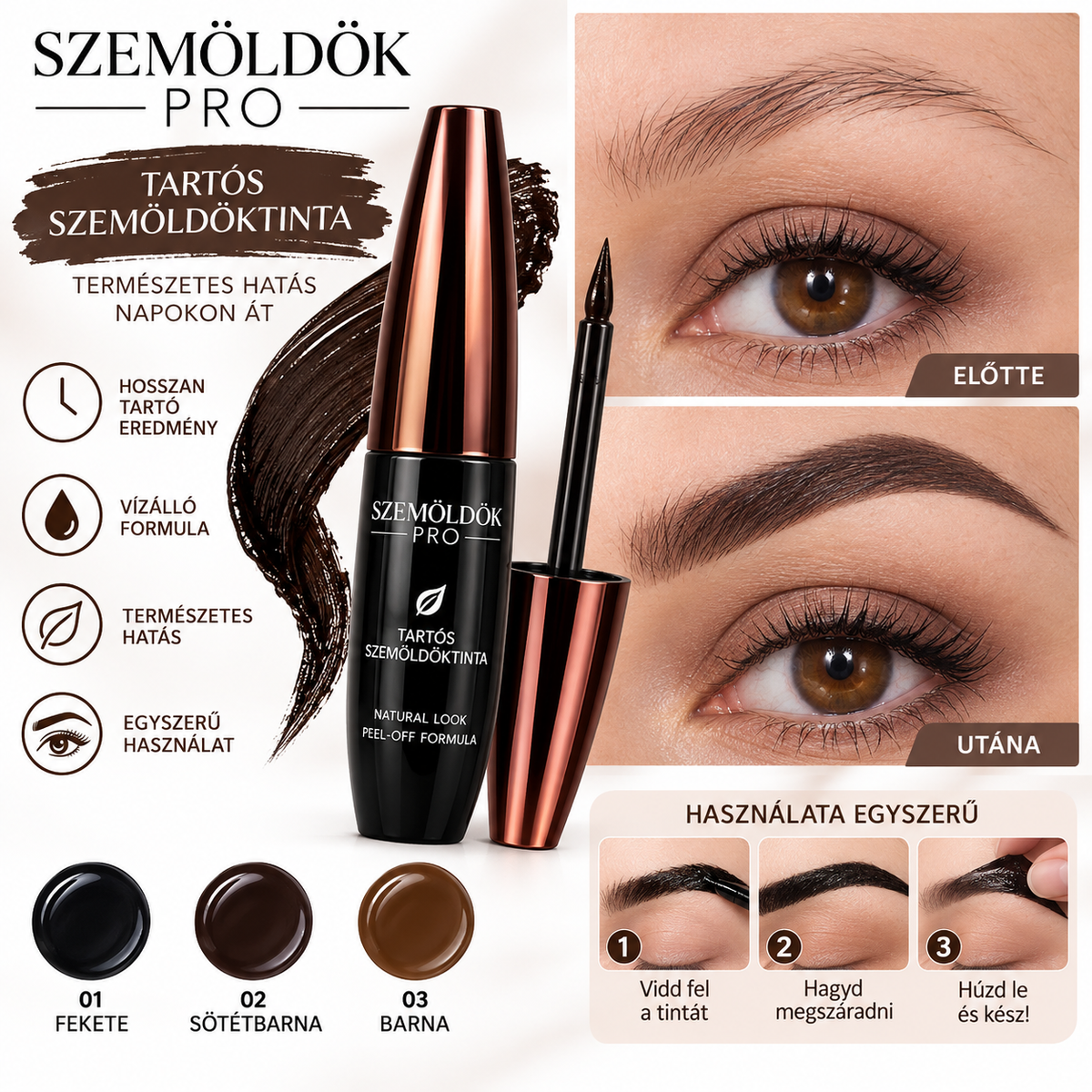 Szemöldök Pro – Tartós Szemöldöktinta