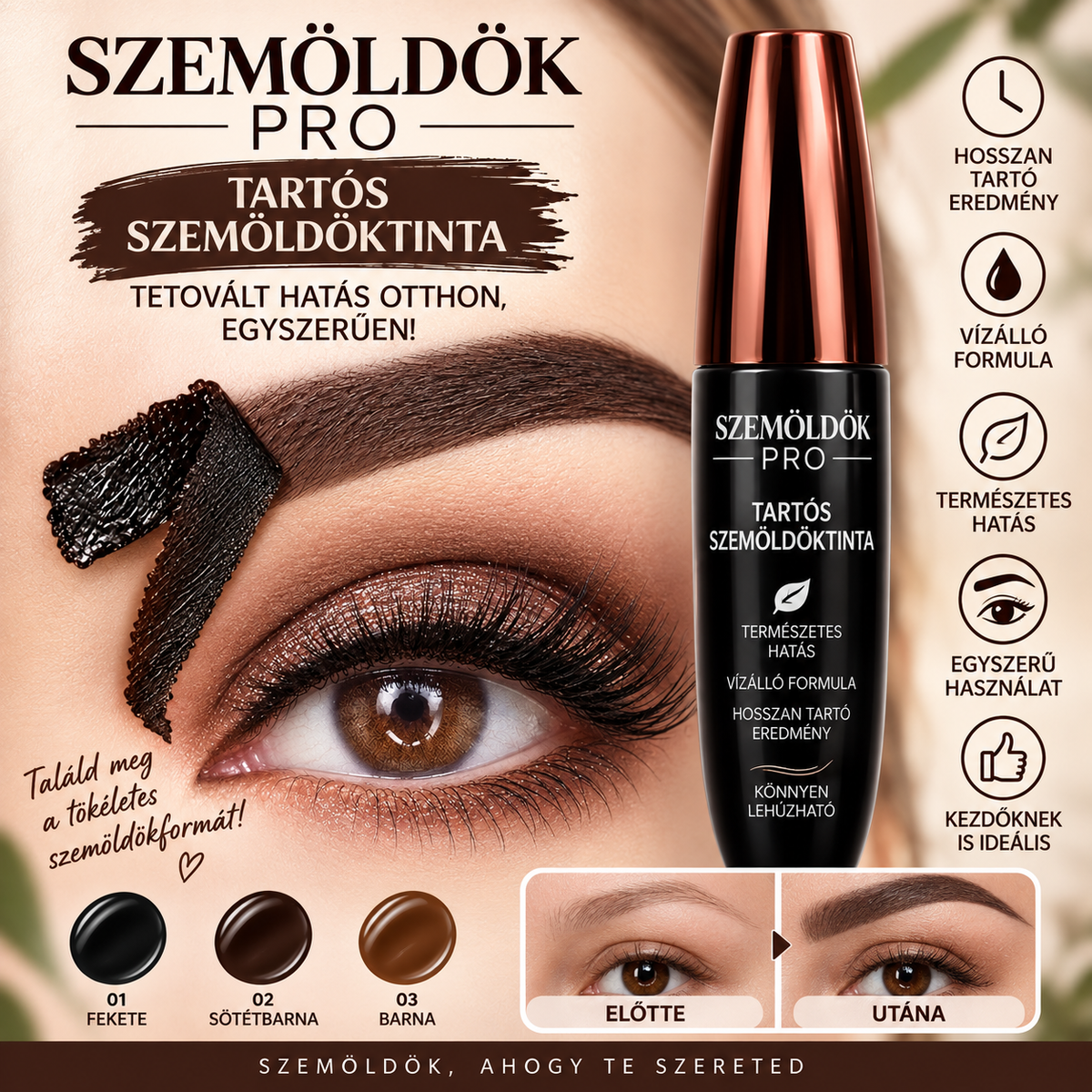 Szemöldök Pro – Tartós Szemöldöktinta