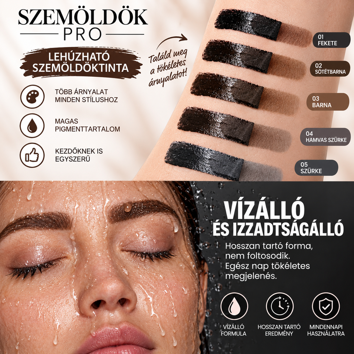 Szemöldök Pro – Tartós Szemöldöktinta
